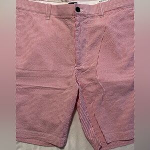 J Crew Red and White Striped Shorts